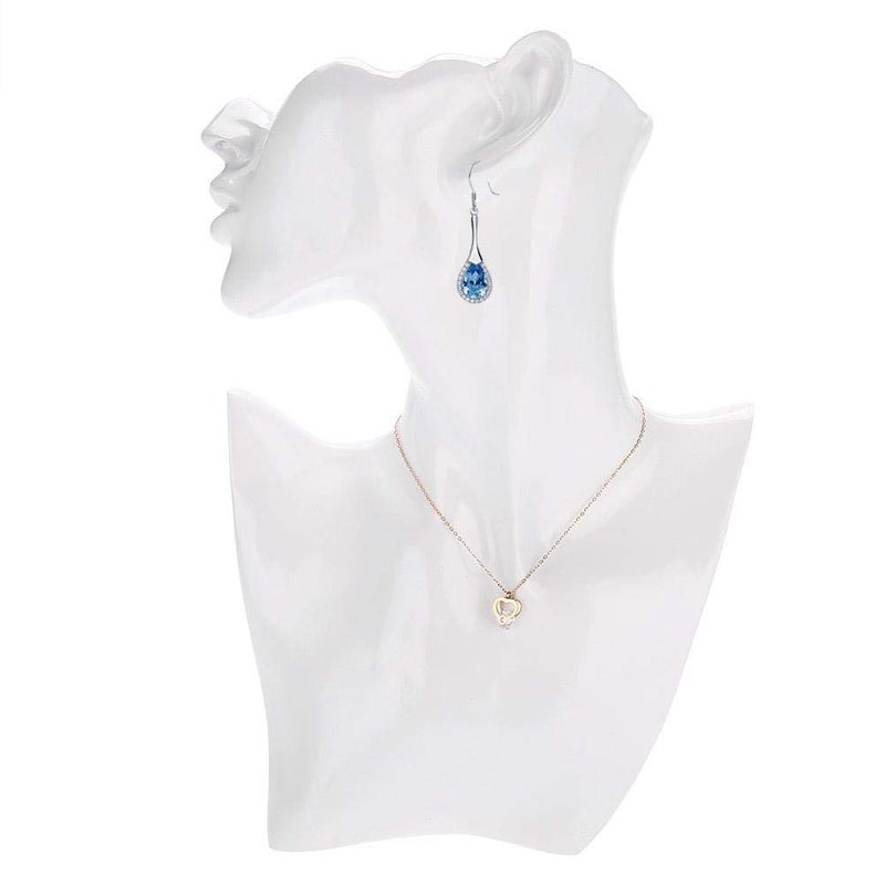 woobles Boutique Necklace Jewelry Display Bust, Jewelry Display Retail Necklace Mannequin Stand, for Necklace Earring Choker Pendant Locket (White) - Image 1